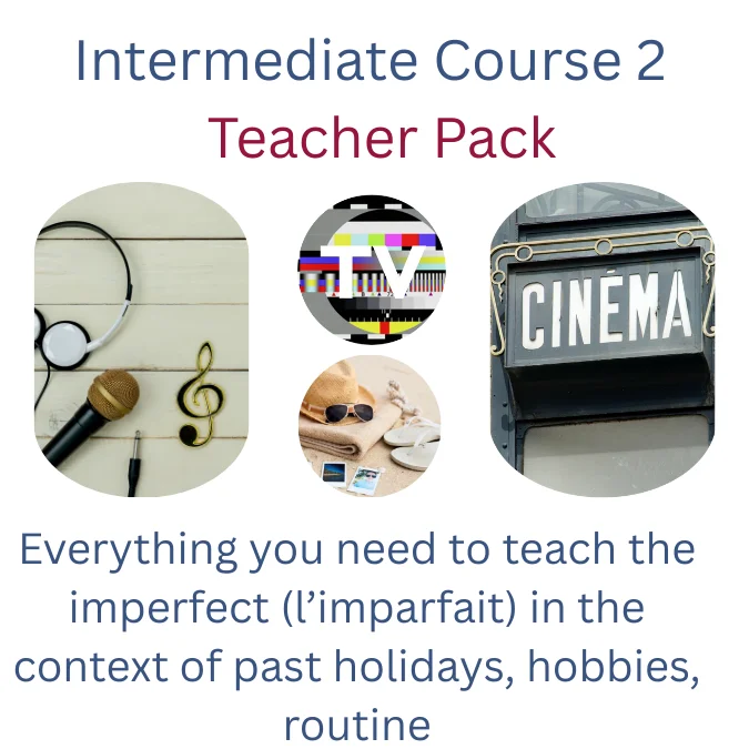 Downloadable French imperfect tense vs. perfect teacher resources pack with adaptable lessons, engaging activities, and audio materials.