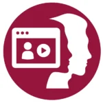 symbol for combination options for learning French: zoom and video tutorials