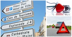 Giving directions in French, health in French, body parts in French, car breakdown in French