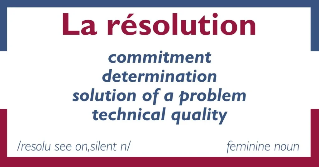 Master the French word la résolution